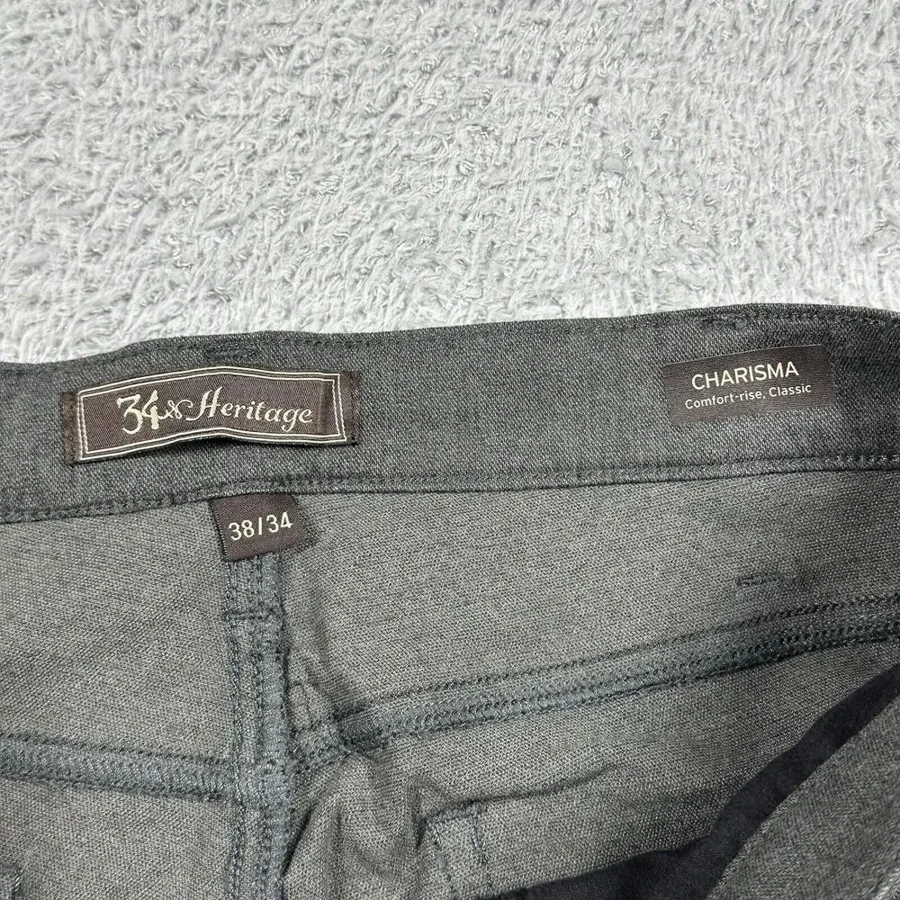 34 Heritage Pants Mens Size‎ 38x34 Dark Gray Charisma Straight Stretch Trousers